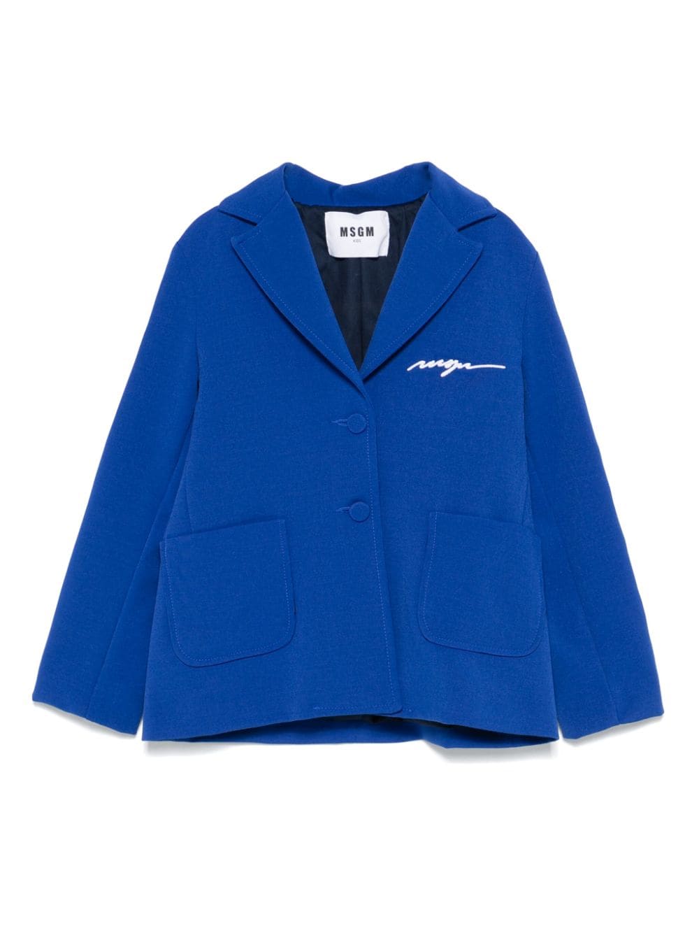 MSGM Kids logo-embroidered blazer - Blue von MSGM Kids