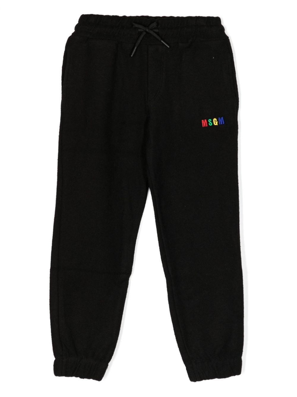 MSGM Kids logo-embroidered cotton track pants - Black von MSGM Kids