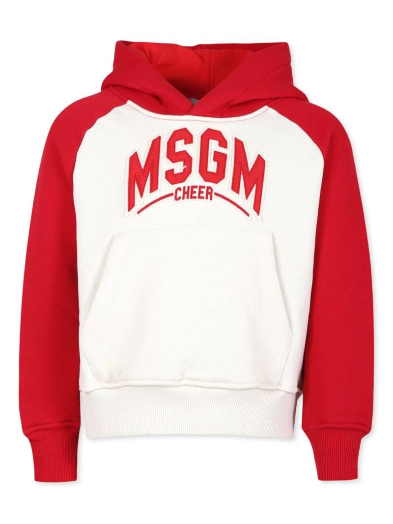 MSGM Kids logo-embroidered hoodie von MSGM Kids