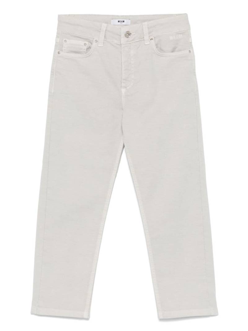 MSGM Kids logo-embroidered jeans - Grey von MSGM Kids