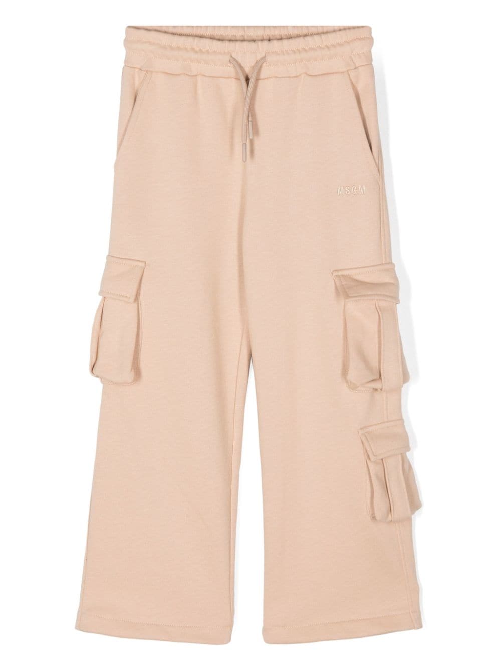 MSGM Kids logo-embroidered track pants - Neutrals von MSGM Kids