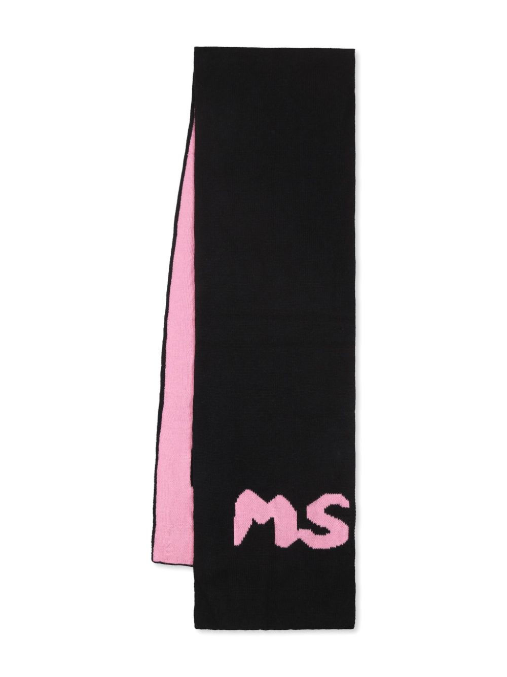 MSGM Kids logo-intarsia scarf - Black von MSGM Kids