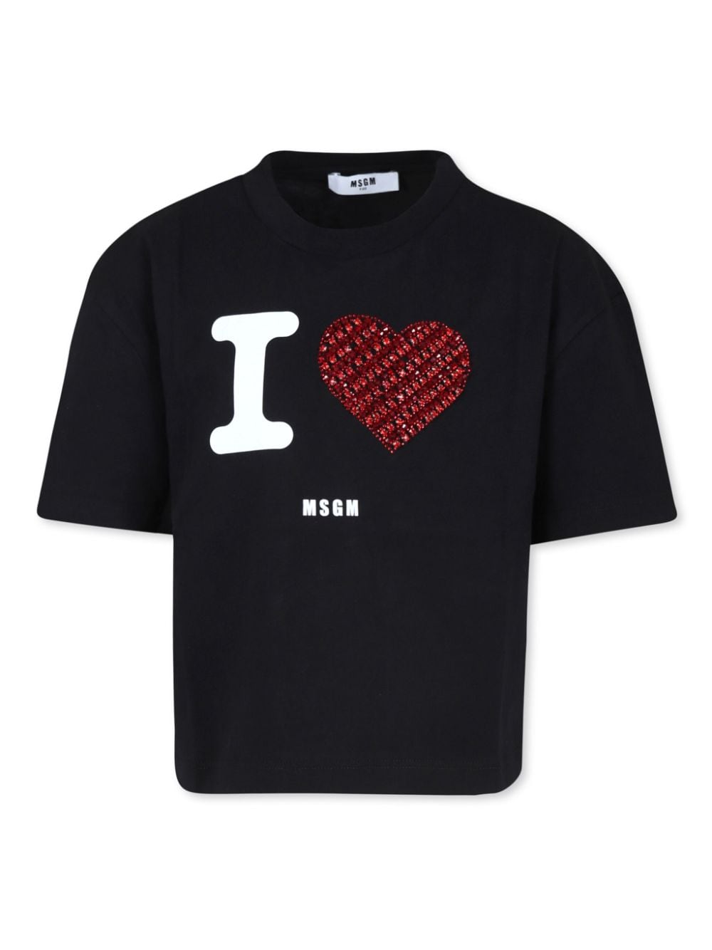 MSGM Kids logo-print T-shirt - Black von MSGM Kids