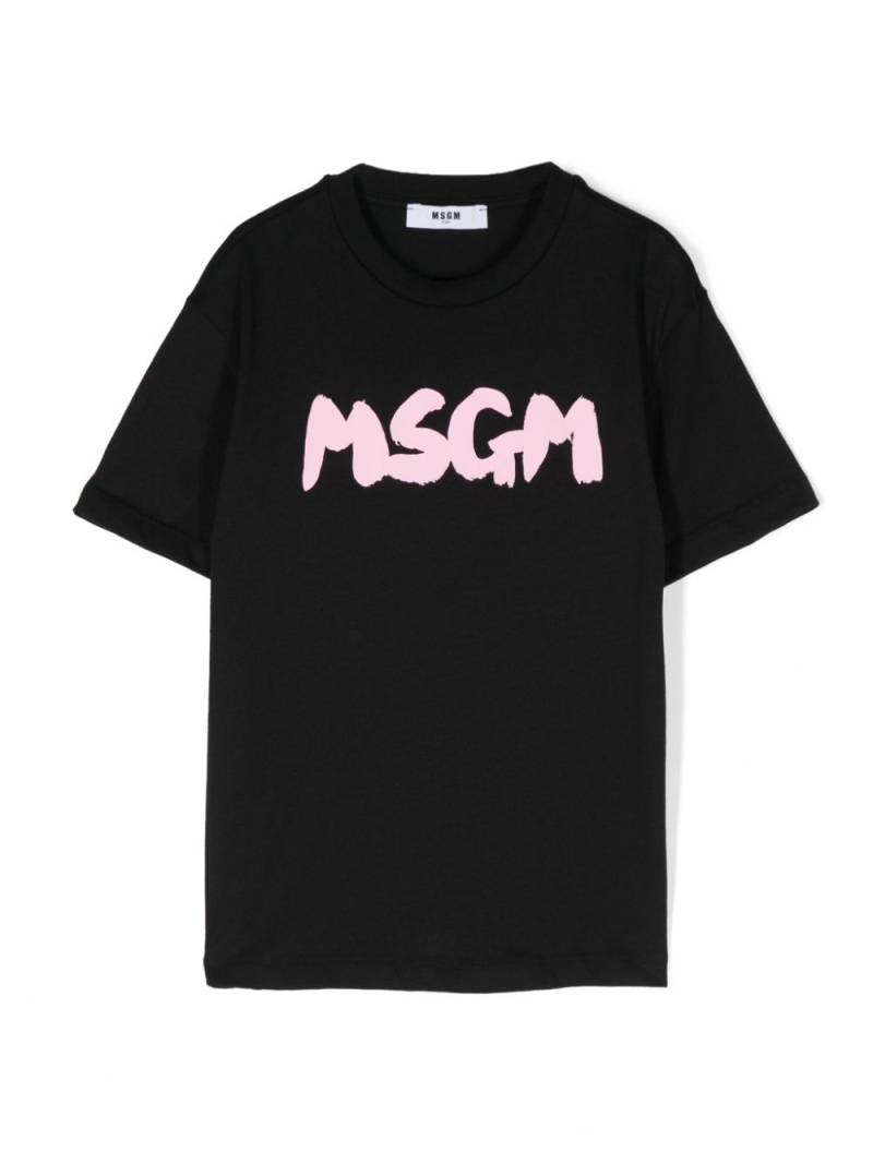 MSGM Kids logo-print T-shirt - Black von MSGM Kids