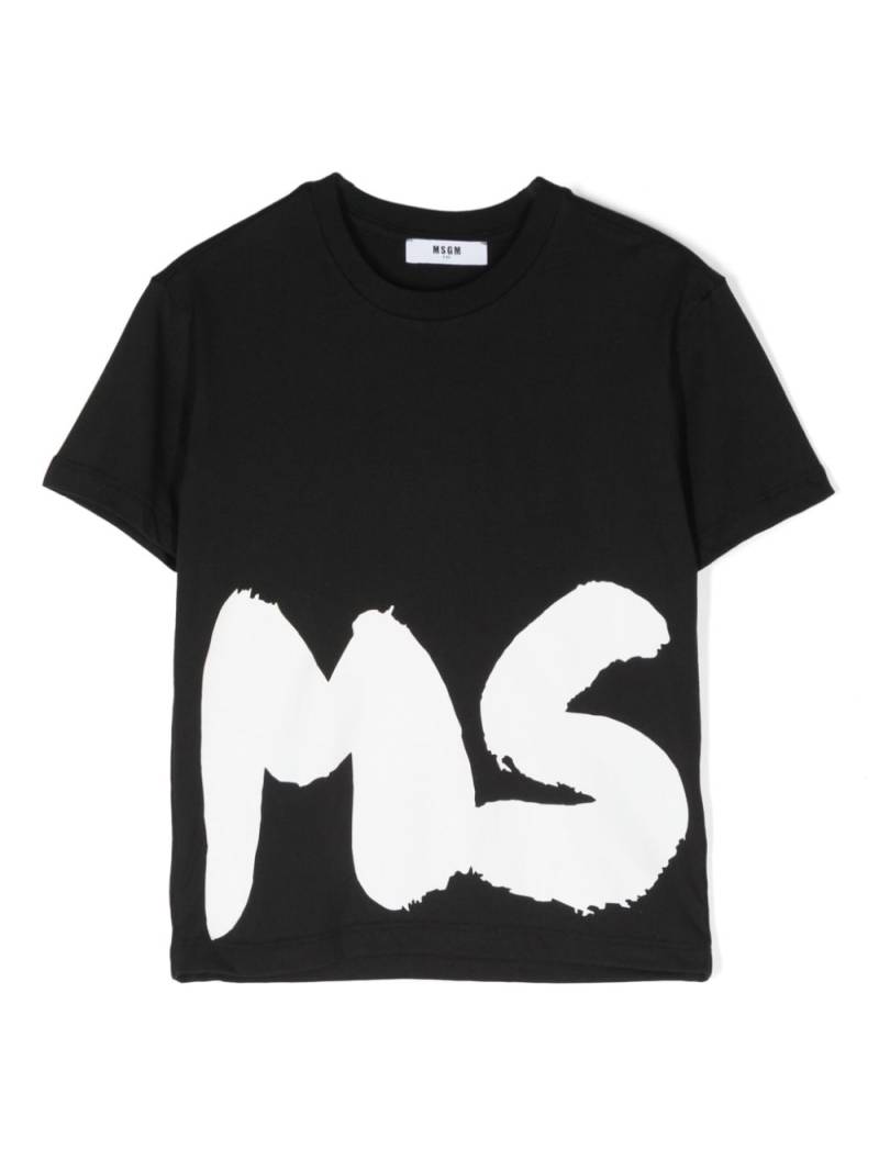 MSGM Kids logo-print T-shirt - Black von MSGM Kids