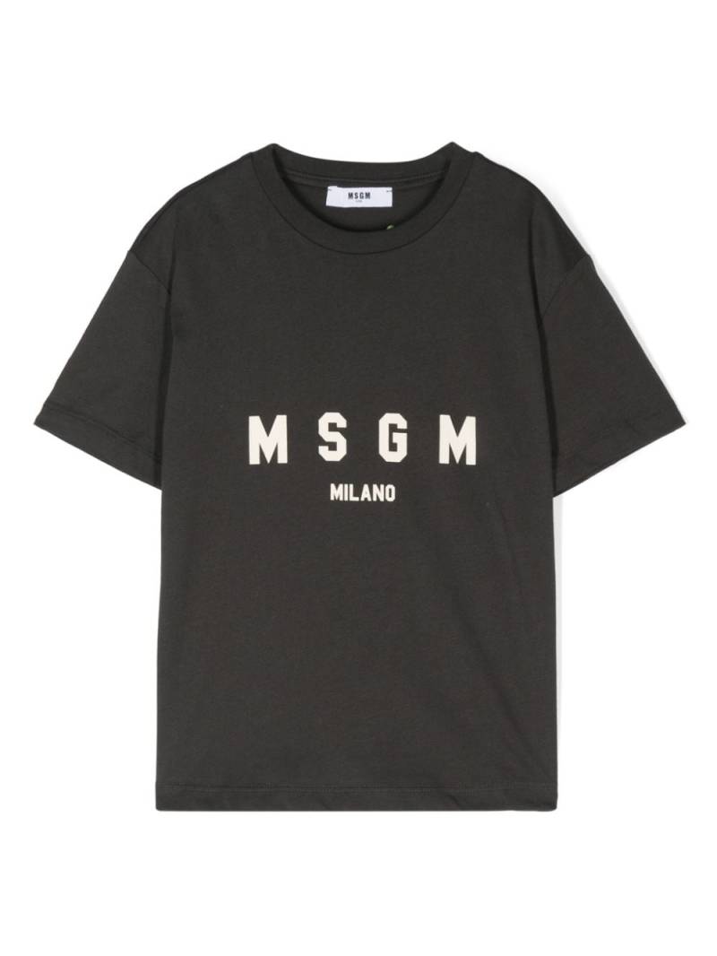 MSGM Kids logo-print T-shirt - Grey von MSGM Kids