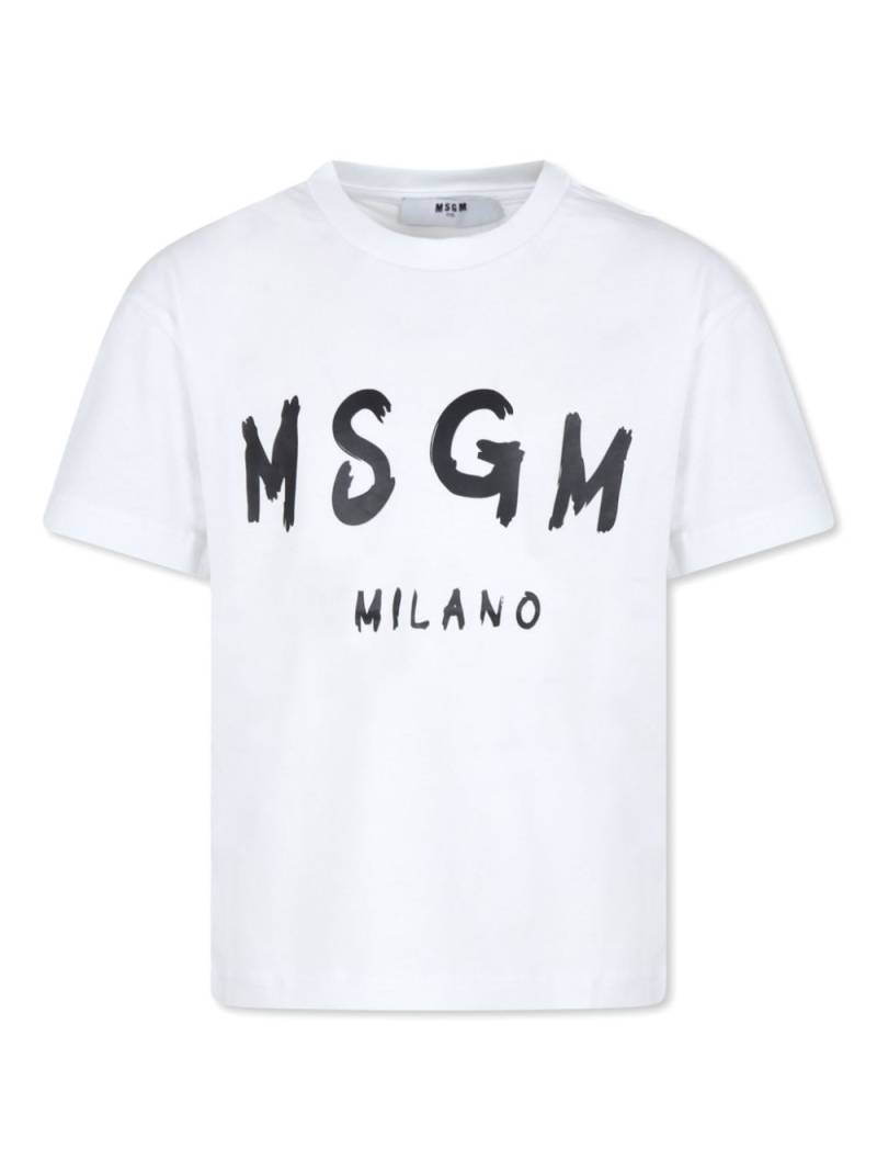 MSGM Kids logo-print T-shirt - White von MSGM Kids