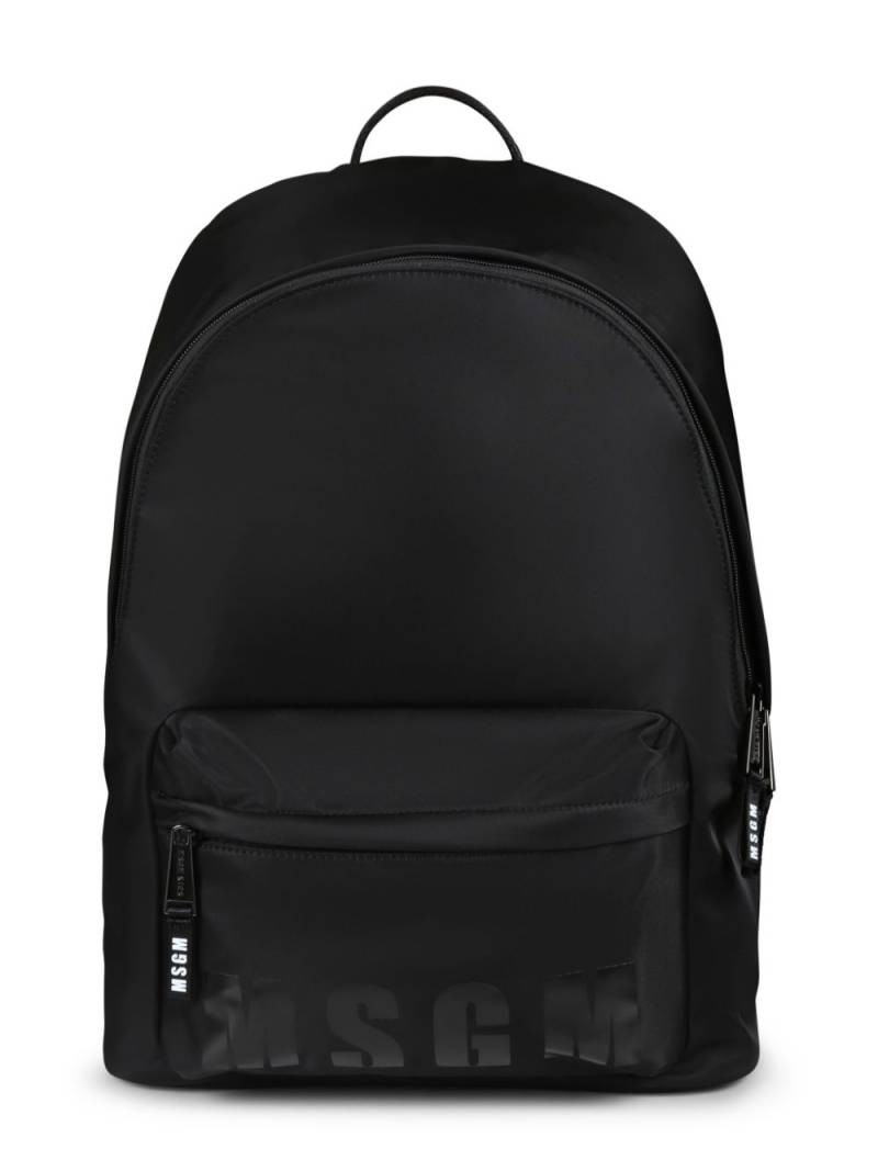 MSGM Kids logo-print backpack - Black von MSGM Kids