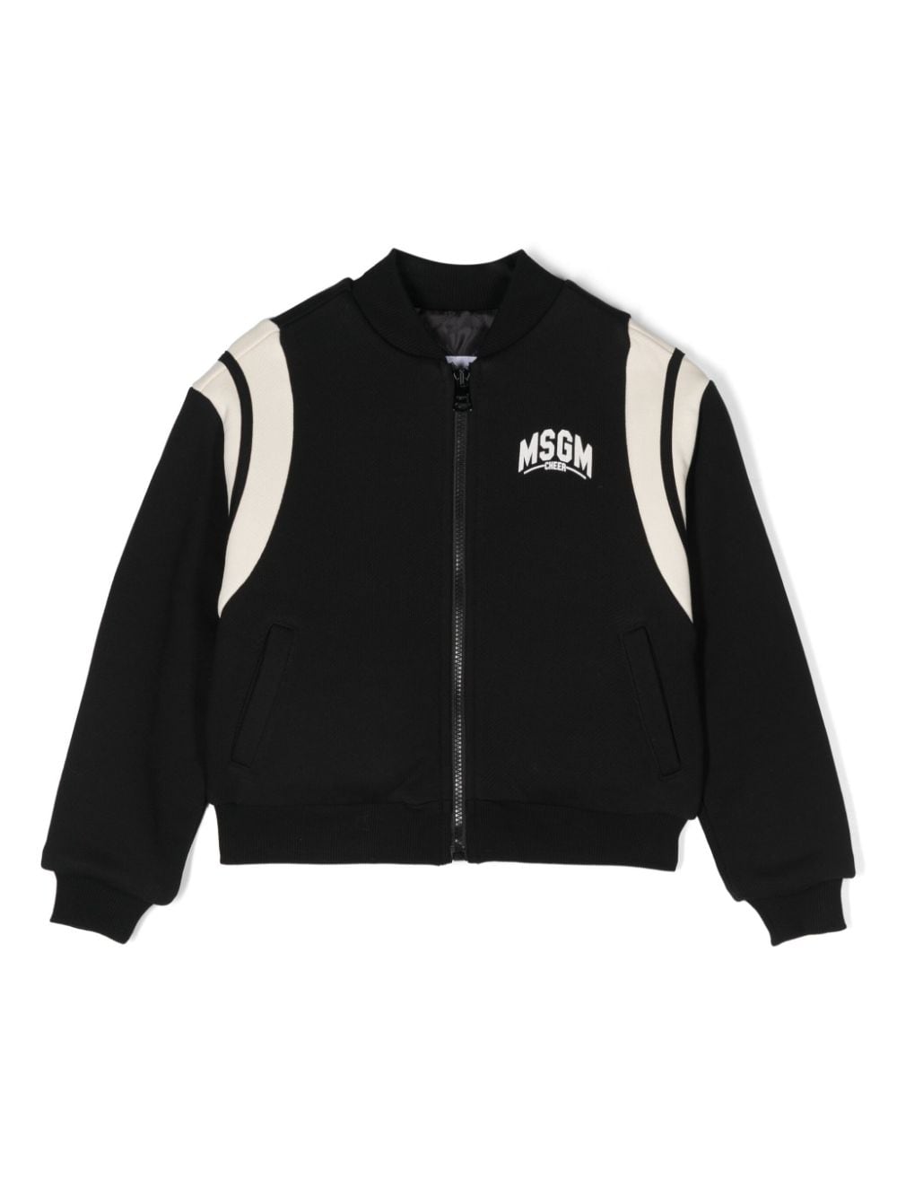 MSGM Kids logo-print bomber jacket - Black von MSGM Kids