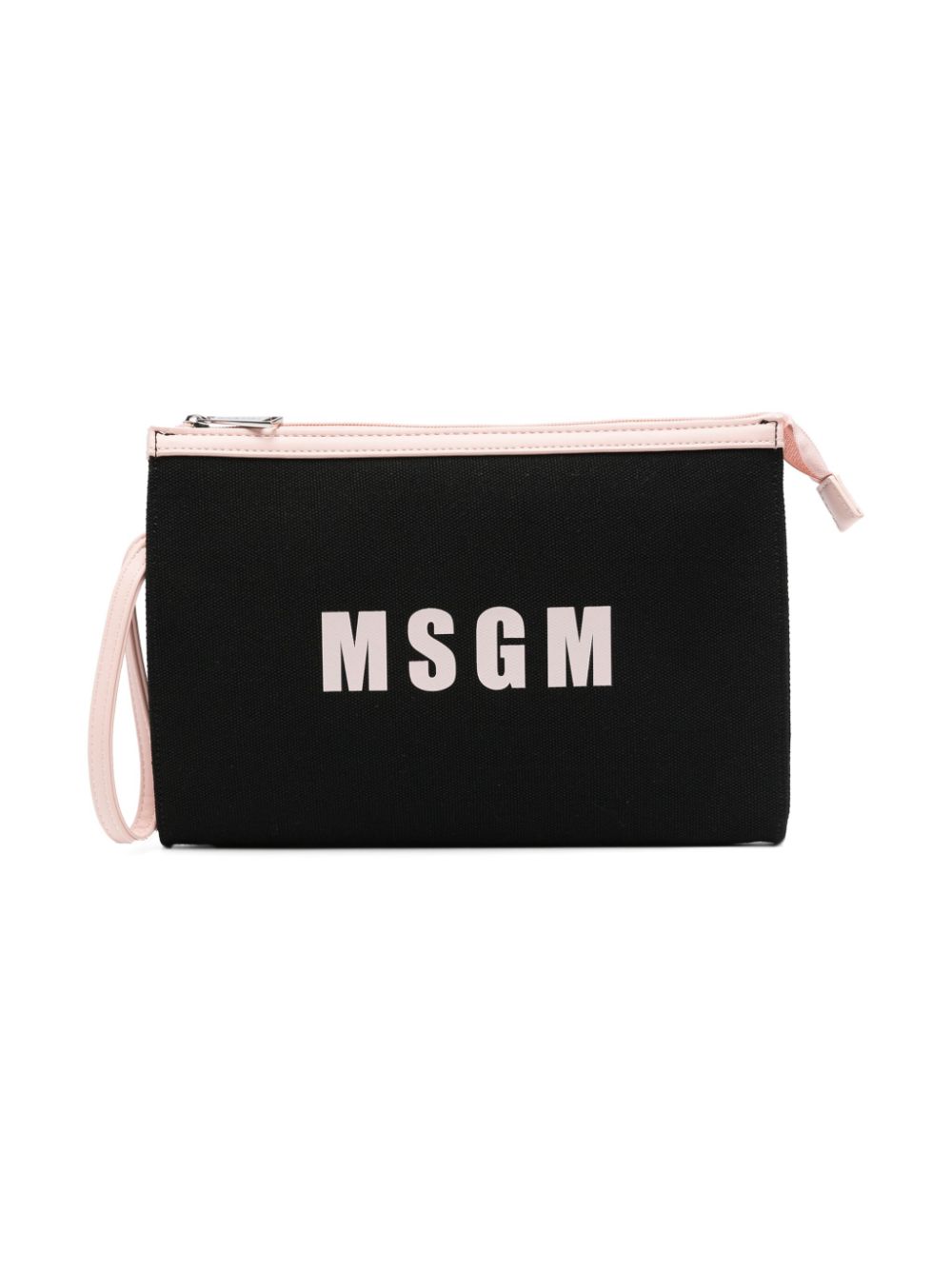 MSGM Kids logo-print canvas clutch - Black von MSGM Kids