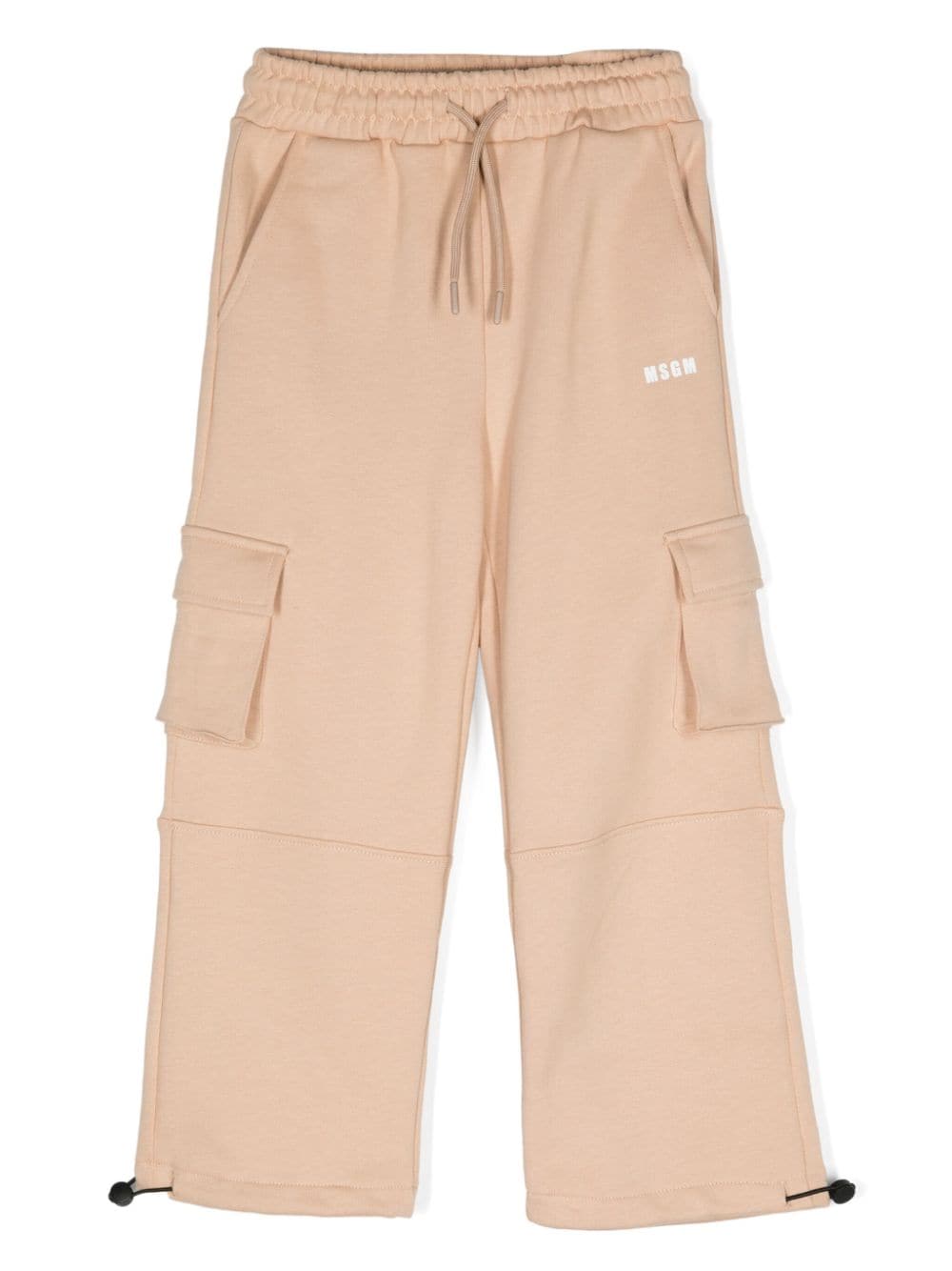 MSGM Kids logo-print cargo pants - Neutrals von MSGM Kids