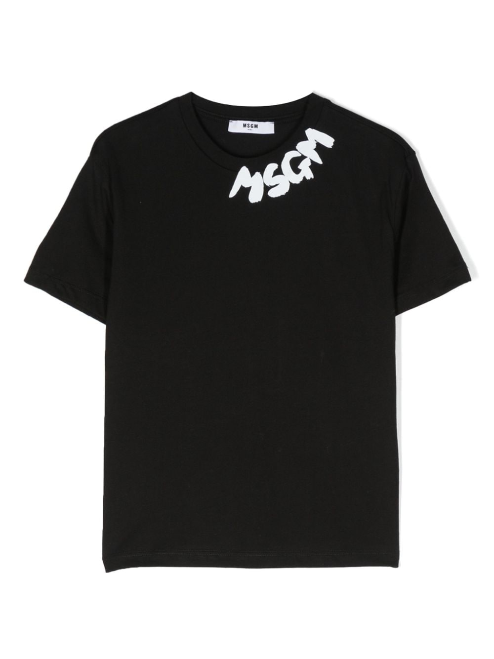 MSGM Kids logo-print cotton T-Shirt - Black von MSGM Kids