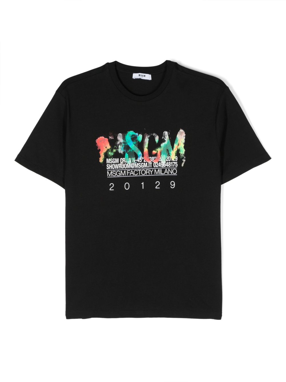 MSGM Kids logo-print cotton T-shirt - Black von MSGM Kids