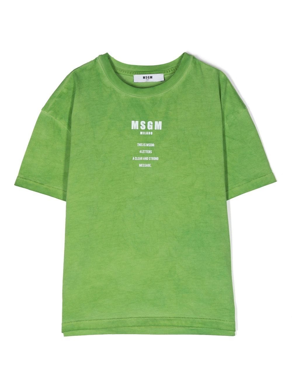 MSGM Kids logo-print cotton T-shirt - Green von MSGM Kids