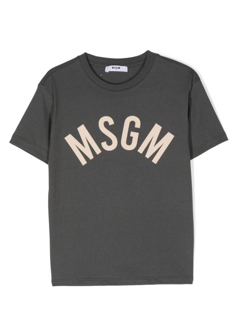 MSGM Kids logo-print cotton T-shirt - Grey von MSGM Kids