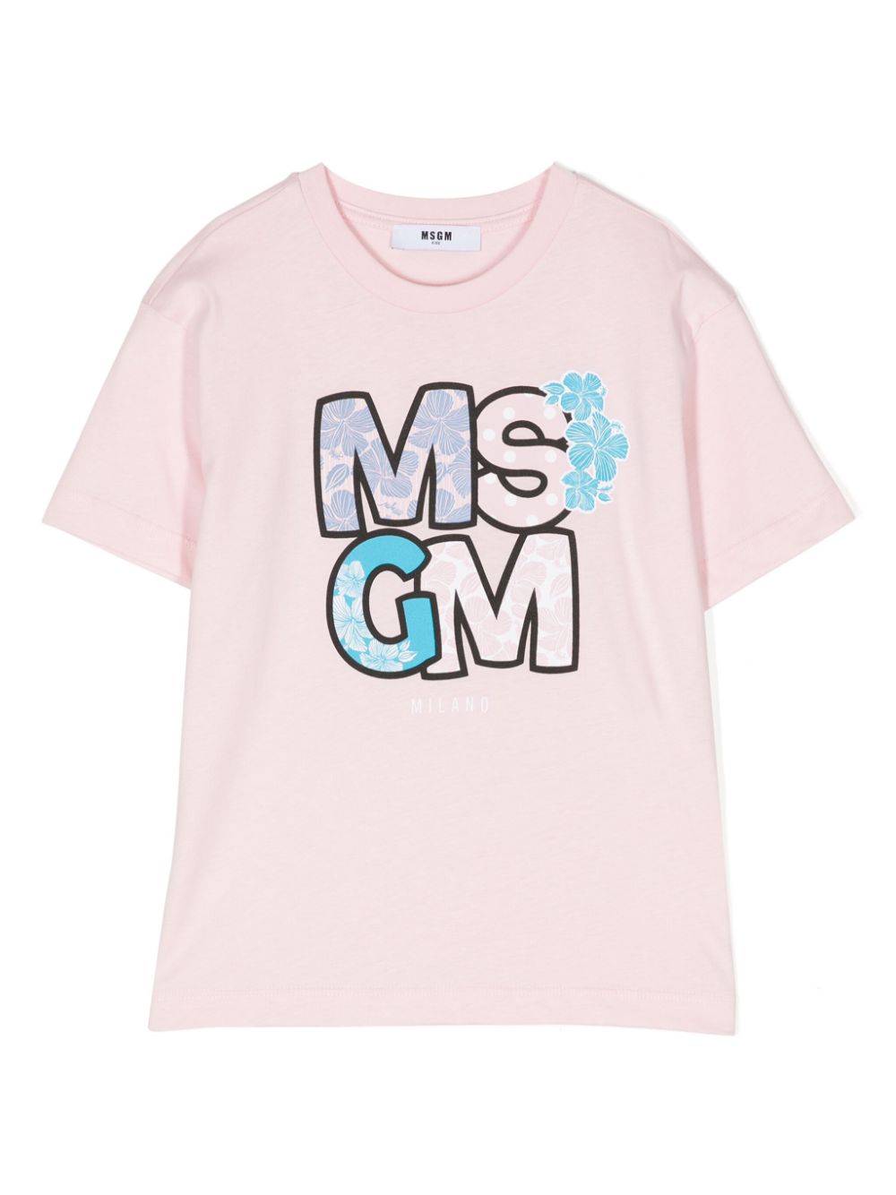 MSGM Kids logo-print cotton T-shirt - Pink von MSGM Kids