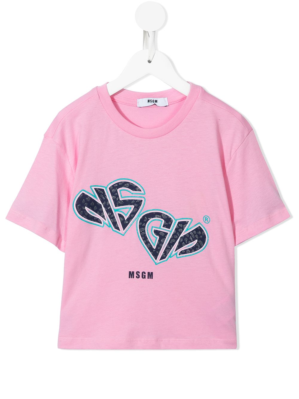 MSGM Kids logo-print cotton T-shirt - Pink von MSGM Kids