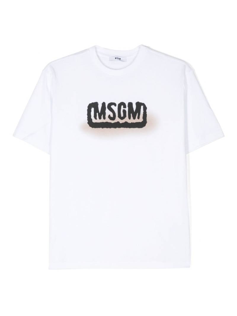 MSGM Kids logo-print cotton T-shirt - White von MSGM Kids