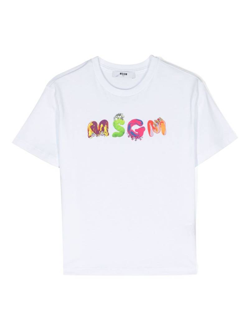 MSGM Kids logo-print cotton T-shirt - White von MSGM Kids