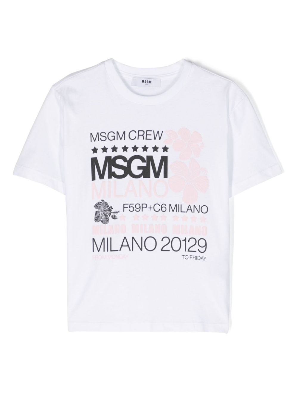 MSGM Kids logo-print cotton T-shirt - White von MSGM Kids