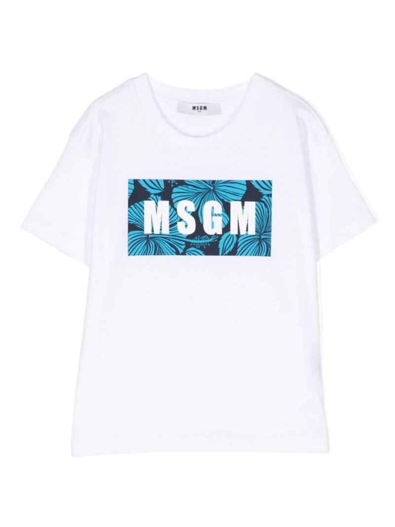 MSGM Kids logo-print cotton T-shirt - White von MSGM Kids