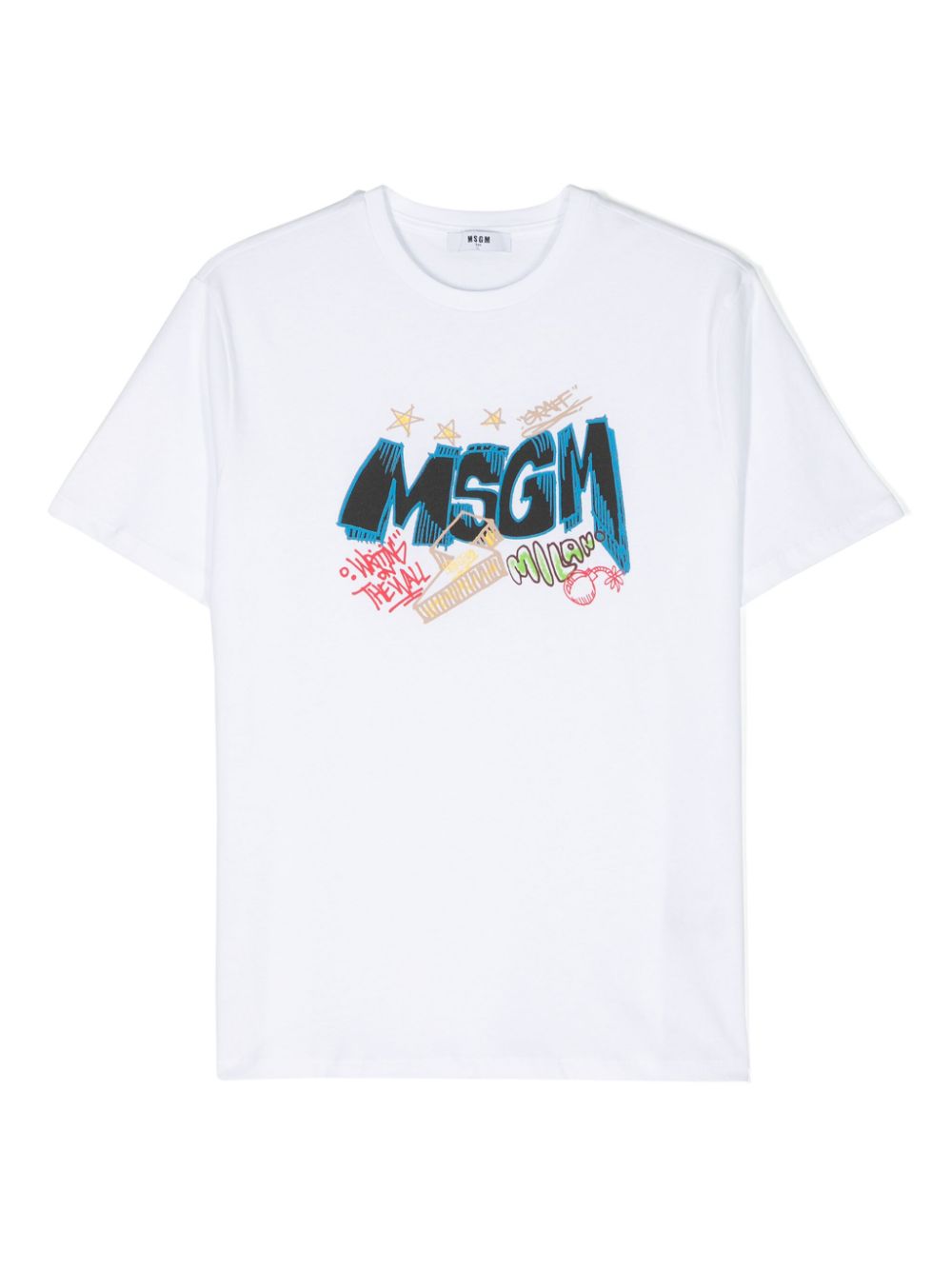 MSGM Kids logo-print cotton T-shirt - White von MSGM Kids