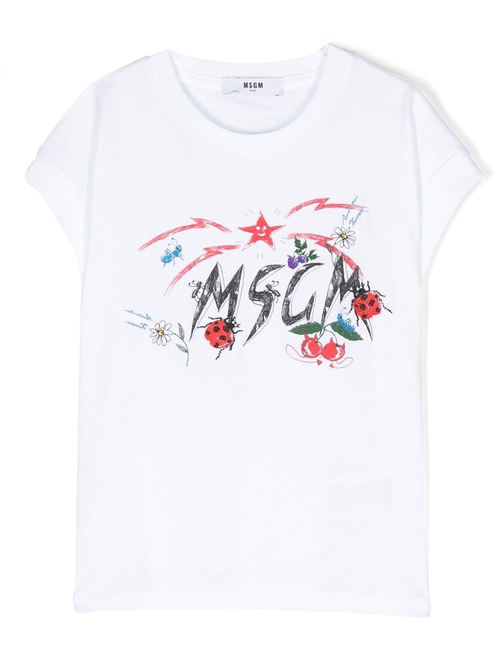 MSGM Kids logo-print cotton T-shirt - White von MSGM Kids