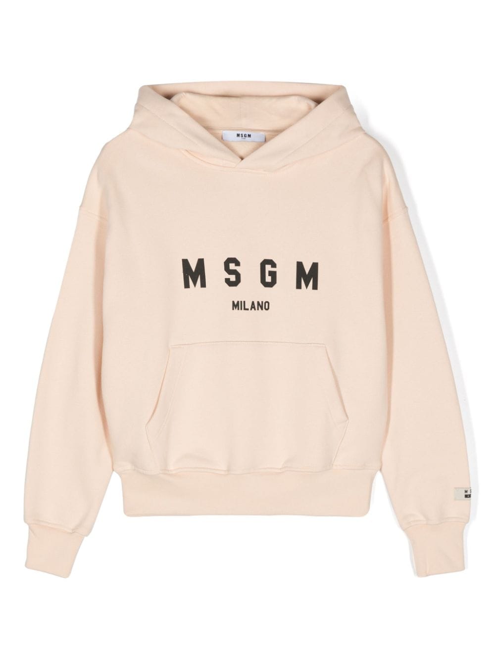 MSGM Kids logo-print cotton hoodie - Neutrals von MSGM Kids