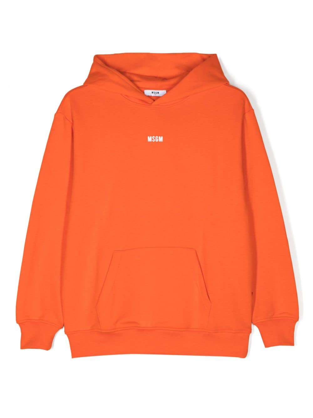 MSGM Kids logo-print cotton hoodie - Orange von MSGM Kids