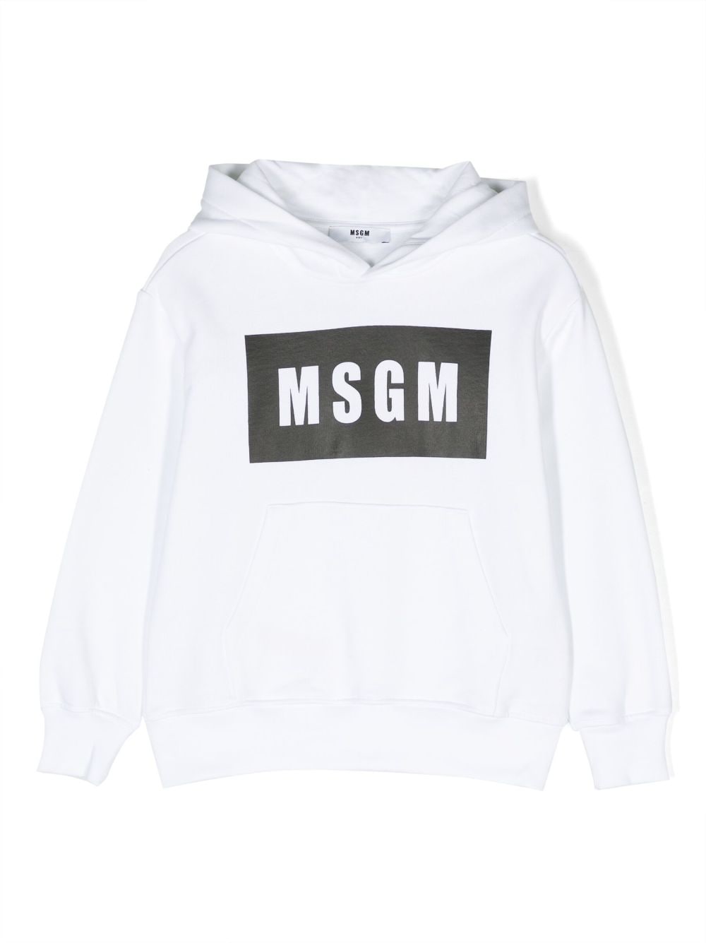 MSGM Kids logo-print cotton hoodie - White von MSGM Kids