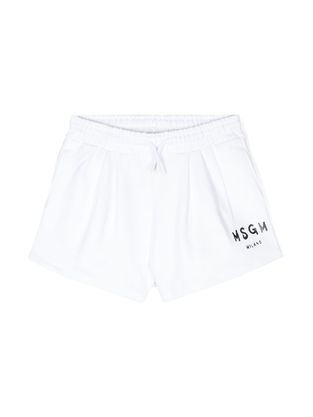 MSGM Kids logo-print cotton shorts - White von MSGM Kids