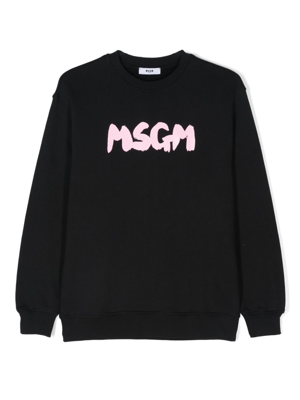 MSGM Kids logo-print cotton sweatshirt - Black von MSGM Kids