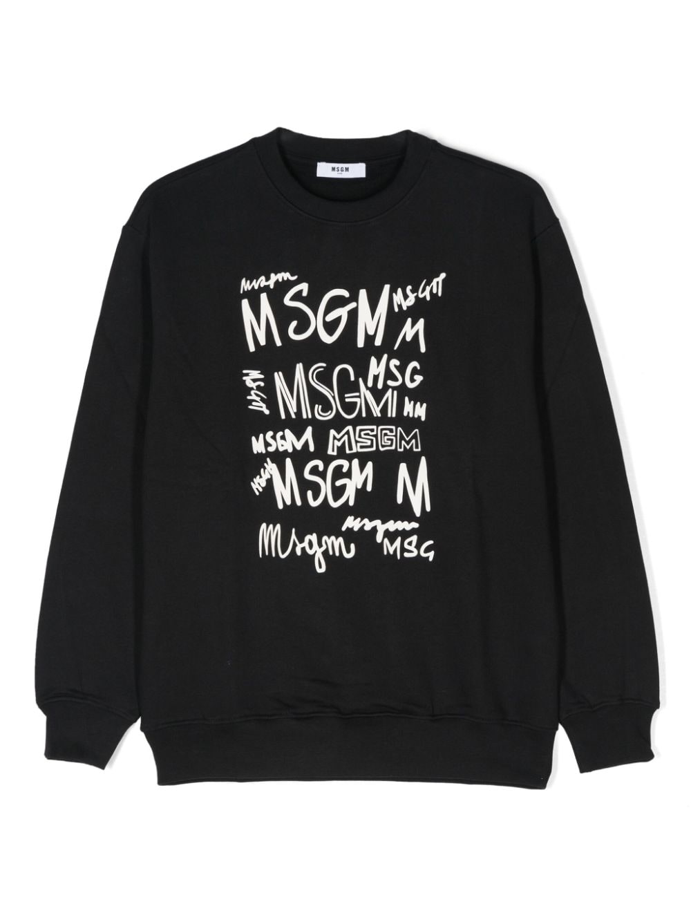 MSGM Kids logo-print cotton sweatshirt - Black von MSGM Kids