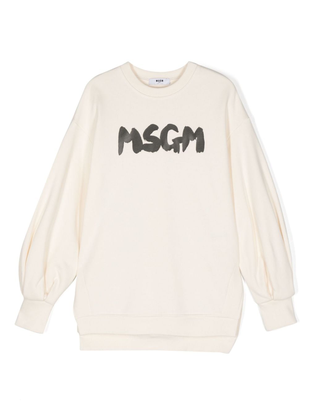 MSGM Kids logo-print cotton sweatshirt - Neutrals von MSGM Kids