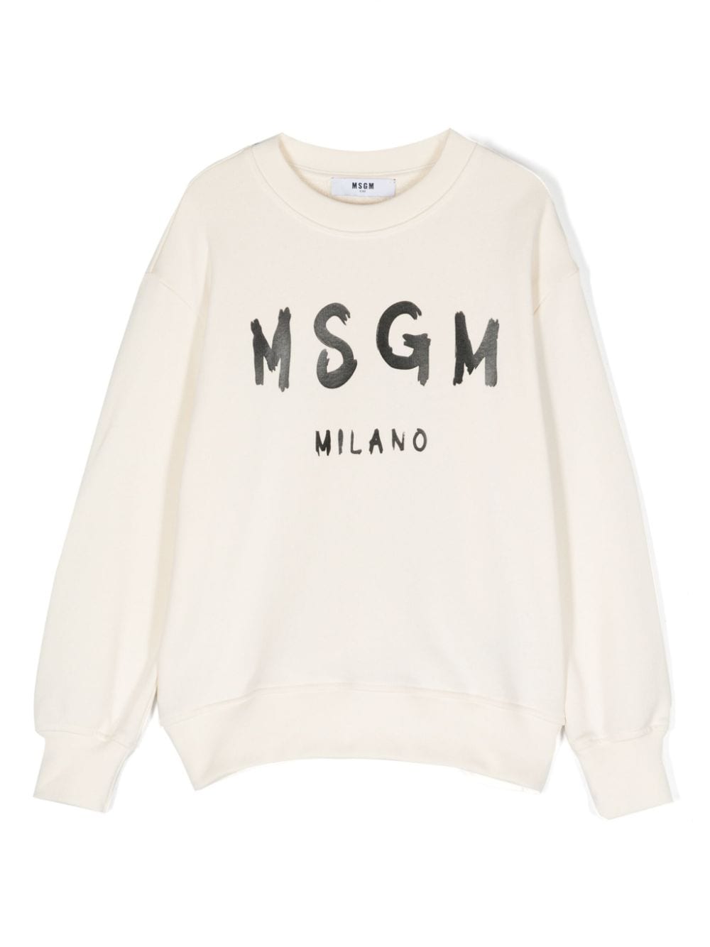 MSGM Kids logo-print cotton sweatshirt - Neutrals von MSGM Kids