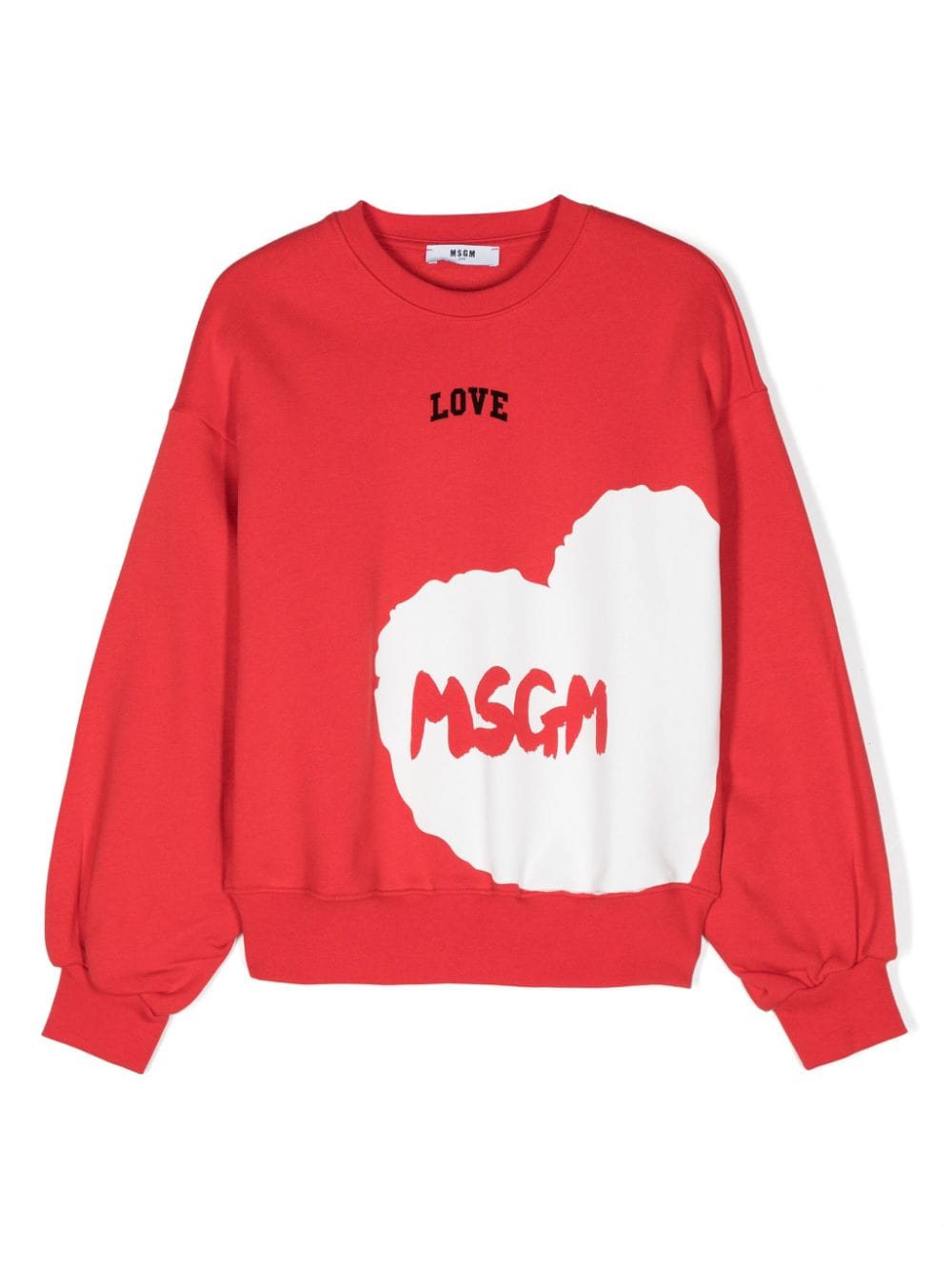 MSGM Kids logo-print cotton sweatshirt - Red von MSGM Kids