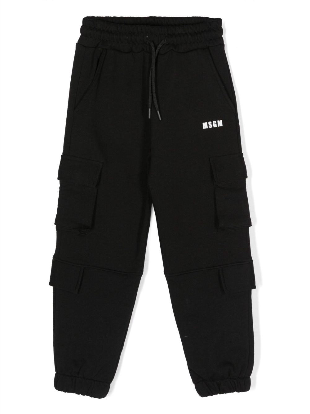 MSGM Kids logo-print cotton track pants - Black von MSGM Kids