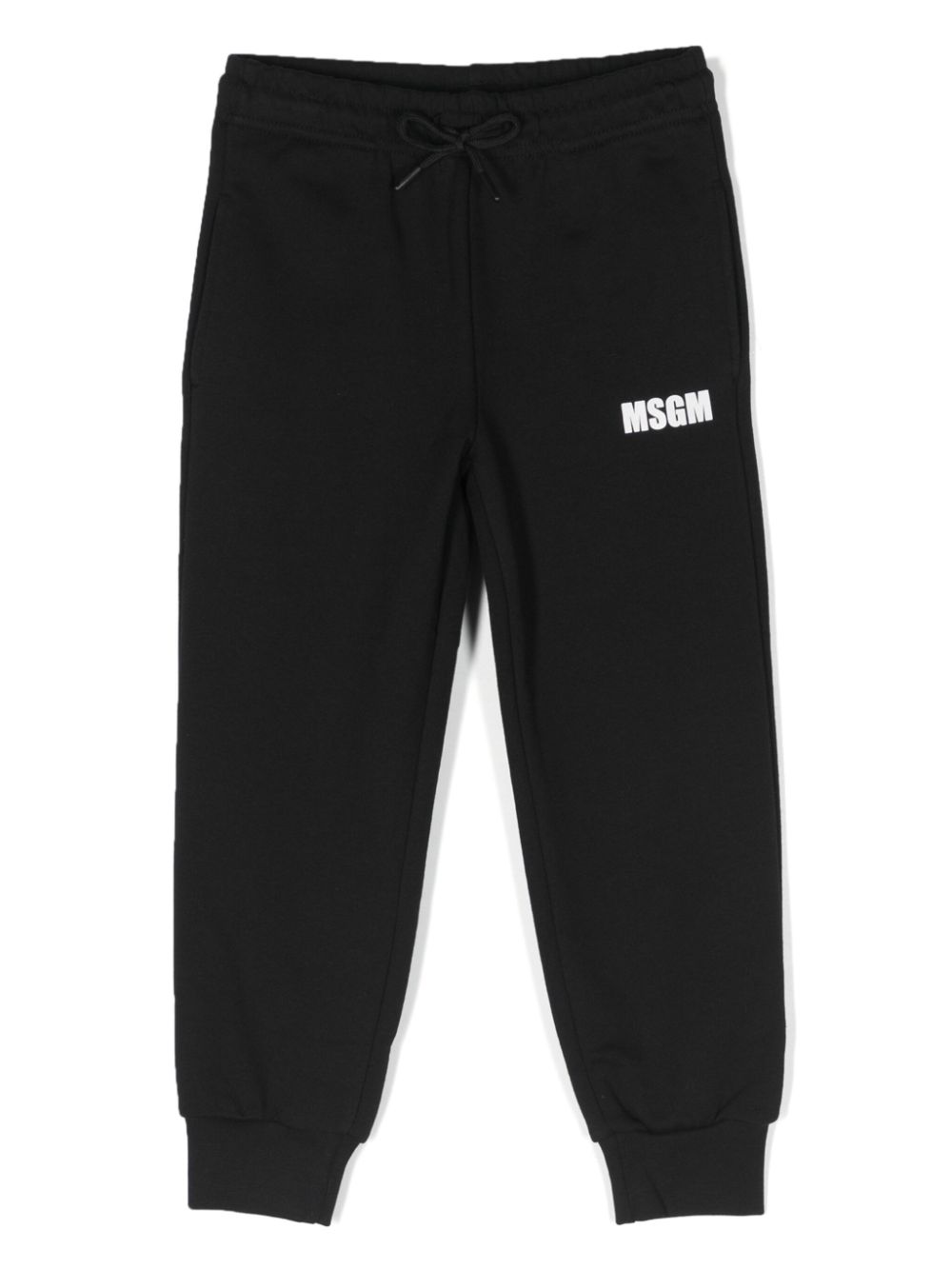 MSGM Kids logo print cotton trousers - Black von MSGM Kids