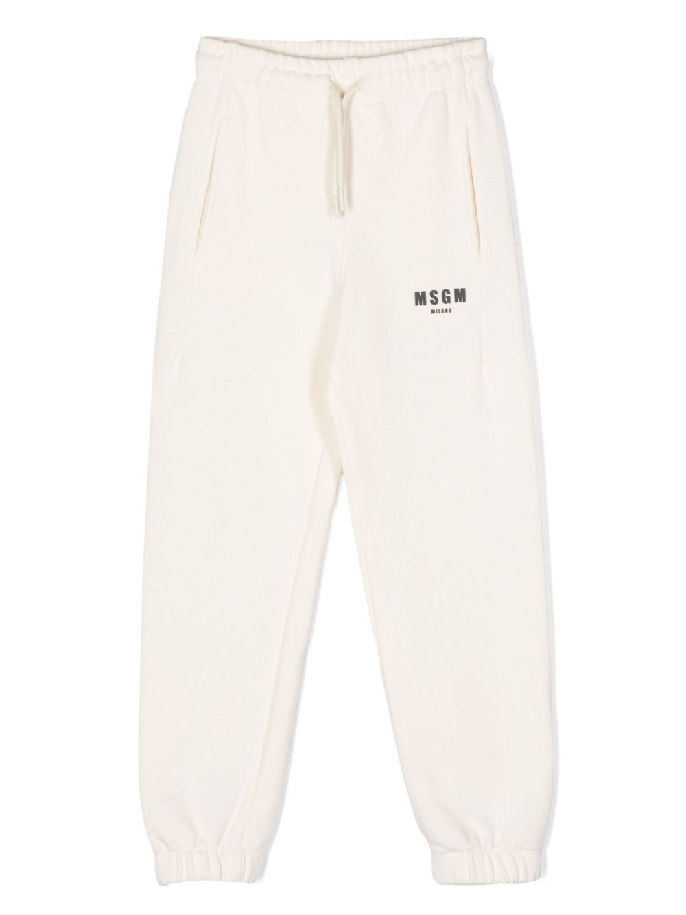 MSGM Kids logo-print cotton trousers - Neutrals von MSGM Kids