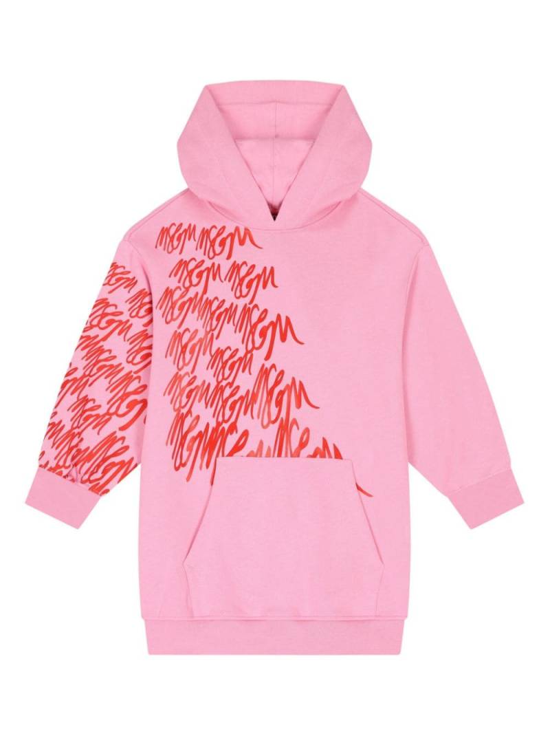 MSGM Kids logo-print dress - Pink von MSGM Kids