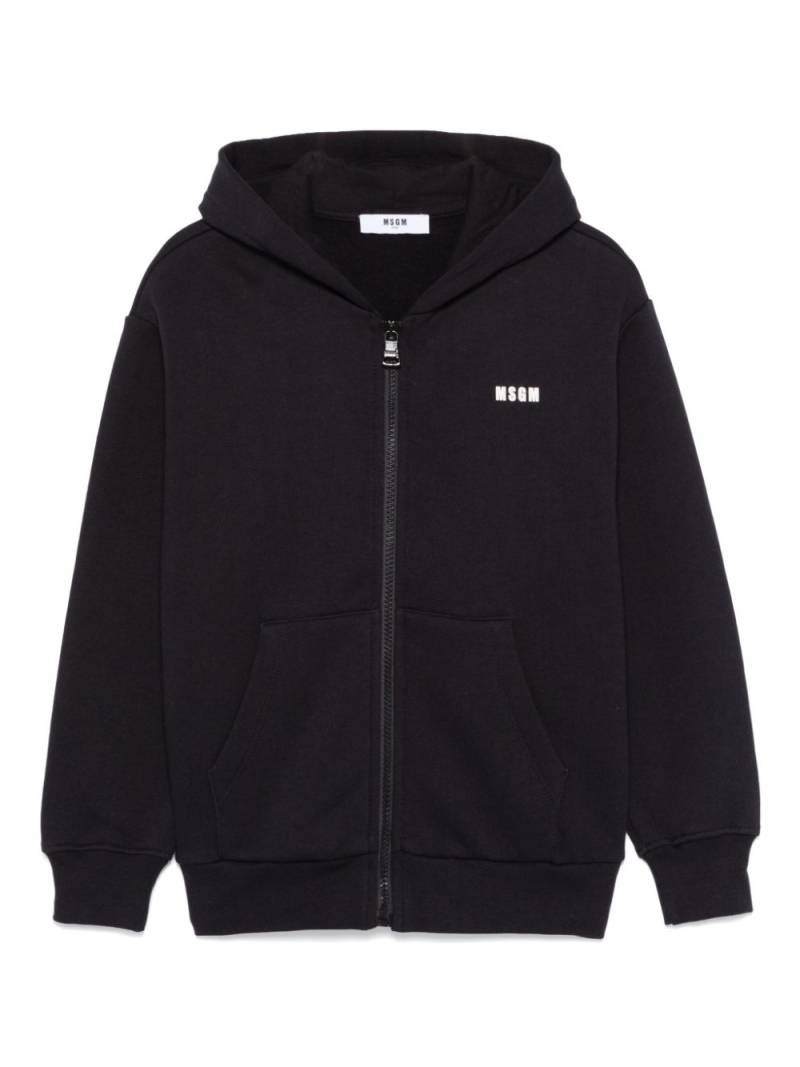 MSGM Kids logo-print hoodie - Black von MSGM Kids