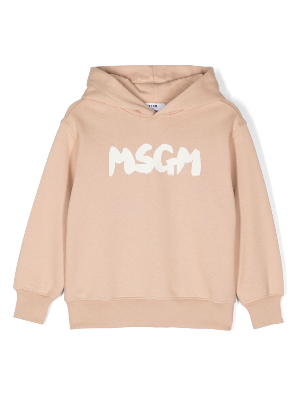 MSGM Kids logo-print hoodie - Neutrals von MSGM Kids