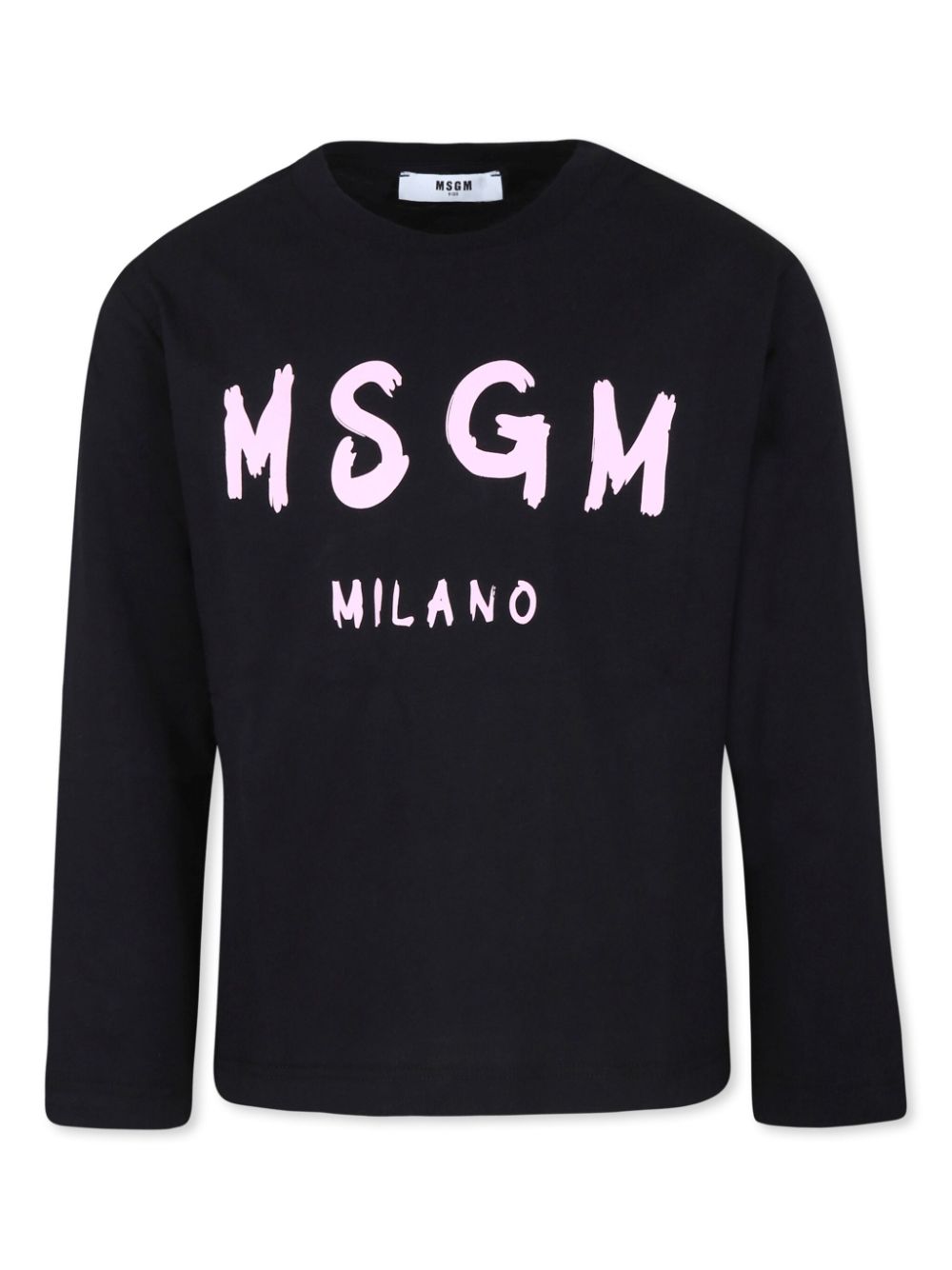 MSGM Kids logo-print longs-sleeve T-shirt - Black von MSGM Kids