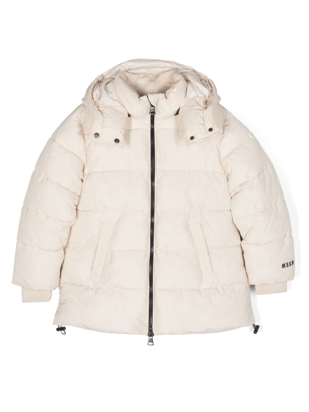 MSGM Kids logo-print padded jacket - Neutrals von MSGM Kids