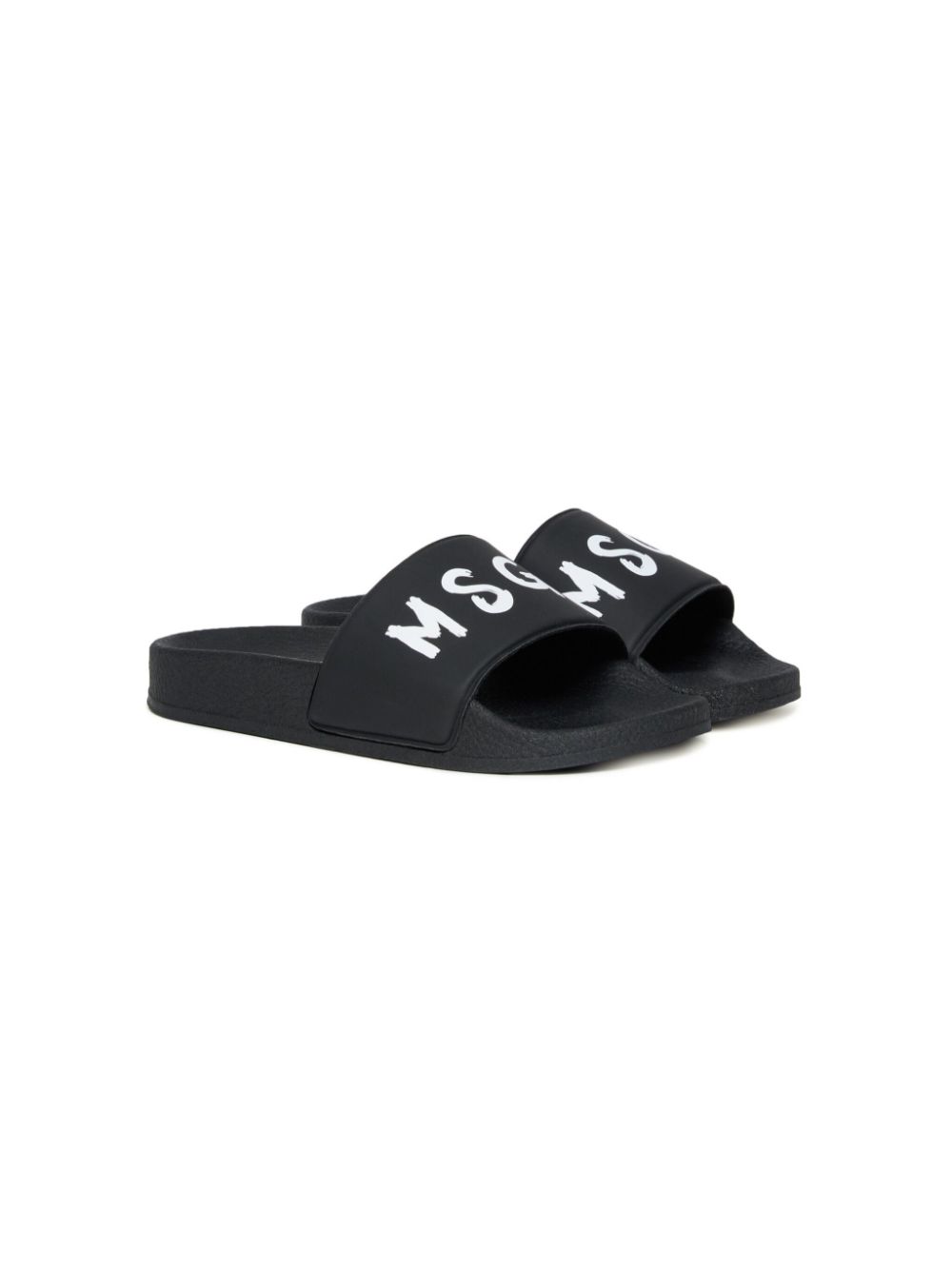 MSGM Kids logo-print slides - Black von MSGM Kids