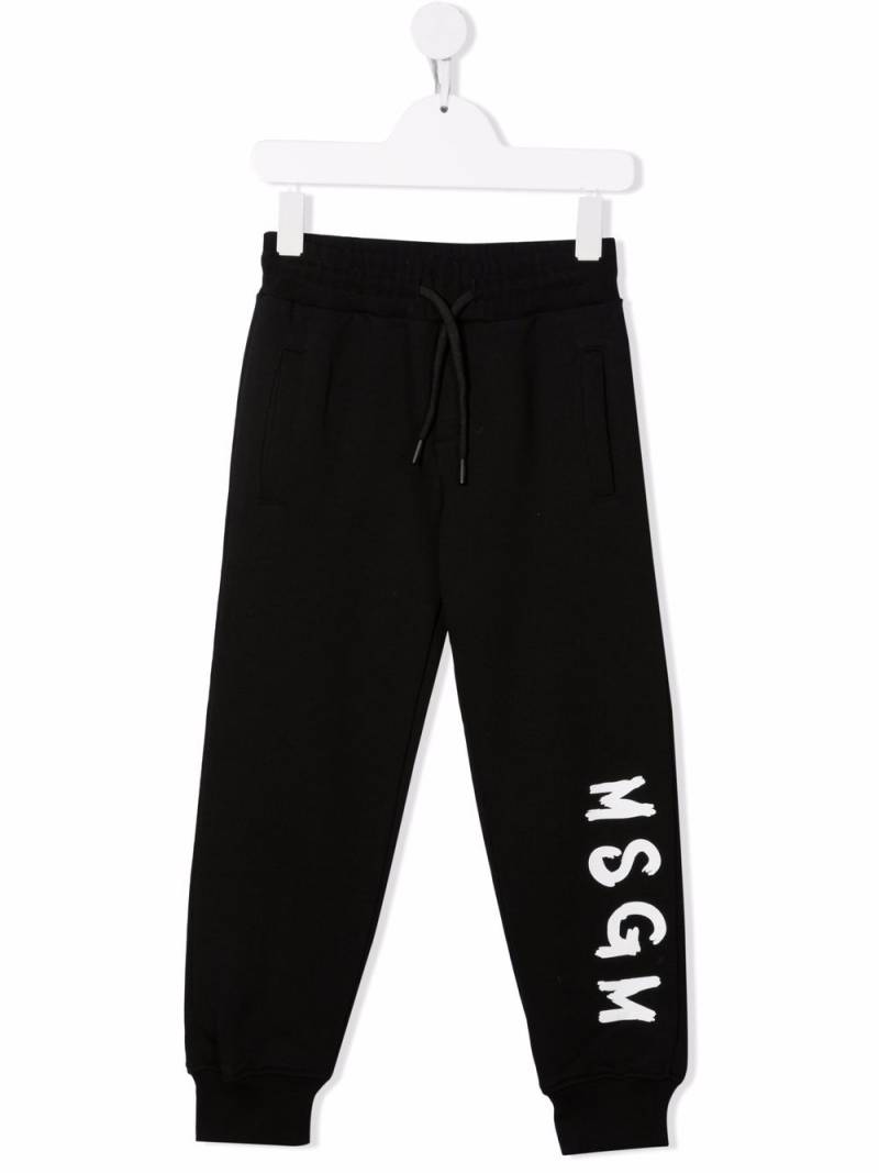 MSGM Kids logo-print track pants - Black von MSGM Kids