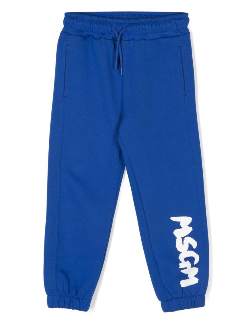 MSGM Kids logo-print track pants - Blue von MSGM Kids