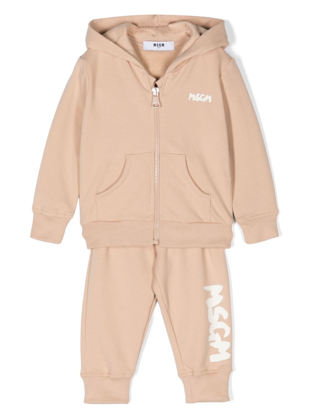 MSGM Kids logo-print tracksuit - Neutrals von MSGM Kids