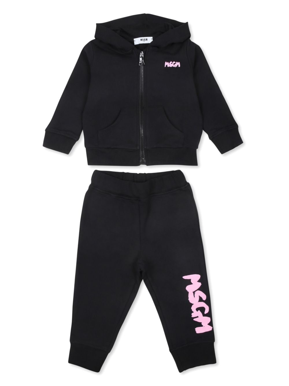 MSGM Kids logo-print tracksuit set - Black von MSGM Kids