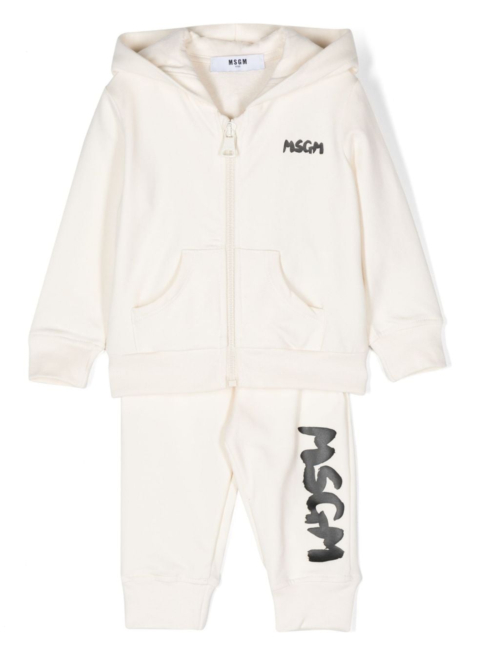 MSGM Kids logo-print tracksuit set - Neutrals von MSGM Kids